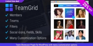 Team Grid Team Member Showcase WordPress Plugin Team Editor 1.3.1破解版插件