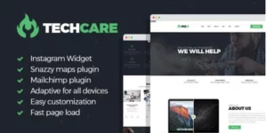 TechCare Electronics Repair WordPress Theme 1.1.0破解版主题
