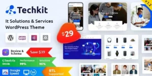 Techkit – Technology IT Solutions WordPress Theme 1.4破解版主题