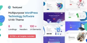 Techland Saas Startup WordPress Technology Theme 1.8.9破解版主题