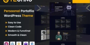 Techno Personal Portfolio WordPress Theme 5.0.0破解版主题
