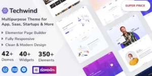 Techwind Multipurpose Landing Page WordPress Theme 1.0.2破解版主题