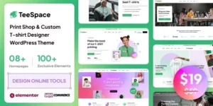 TeeSpace Print Custom T-shirt Designer WordPress theme 1.3.3破解版主题