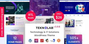 Teknolab Technology IT Solutions WordPress Theme 1.1.1破解版主题