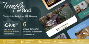 Temple of God Religion and Church WordPress Theme 1.0.4破解版主题