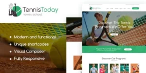 Tennis Today | Sport School Events WordPress Theme 1.2破解版主题