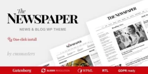 The Newspaper News Magazine Editorial WordPress Theme 1.1.5破解版主题