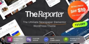 The Reporter Newspaper Editorial WordPress Theme 1.0.2破解版主题