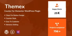 Themex Counter For Elementor WordPress Plugin 1.0.0破解版插件