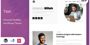 Tian – Minimal Personal Portfolio WordPress Theme 1.0.0破解版主题