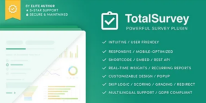 Total Survey Responsive WordPress Survey Plugin 1.8.3破解版插件