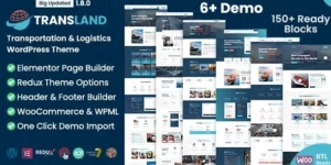 Transland Transportation Logistics WordPress Theme 2.0.1破解版主题