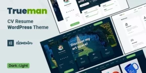 Trueman Personal Portfolio WordPress Theme 1.1.9破解版主题