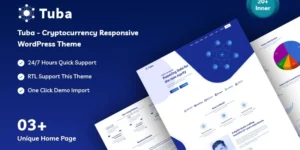 Tuba Cryptocurrency Responsive WordPress Theme 1.0.0破解版主题