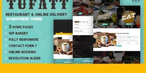 Tufatt | Restaurant Food Blog WordPress Theme 1.0破解版主题