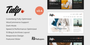 Tulip Responsive WordPress Blog Theme 2.4破解版主题