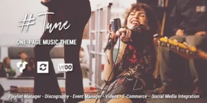 Tune One-Page Music WordPress Theme 2.2.2破解版主题