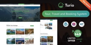 Turio Tour and Travel WordPress Theme Tourism Agency 1.4.0破解版主题