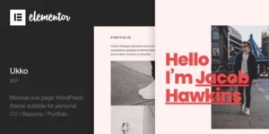 Ukko Personal Portfolio WordPress Theme 1.4破解版主题