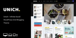 Unich Infinite Scroll WordPress Blogging Food Recipes Theme 1.4破解版主题