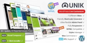 Unik Responsive Multi-Purpose Theme 1.8.7破解版主题