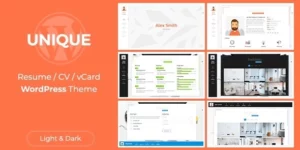Unique | WordPress Resume Theme 2.6.0破解版主题