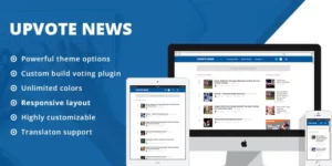 UpVote Social Bookmarking WordPress Theme 2.2.2破解版主题