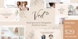 Veil Wedding Event Photographer WordPress Theme 1.0.0破解版主题