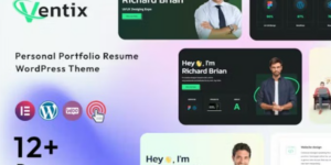 Ventix – Personal Portfolio Resume Theme 1.0破解版主题