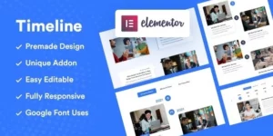 Vertical and Horizontal Elementor Timeline Addon 1.0.0破解版插件
