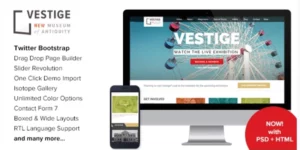 Vestige Museum Responsive WordPress Theme 2.8破解版主题
