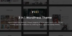 ViDi 3 in 1 Creative WordPress Theme 1.1.2破解版主题