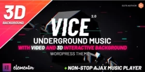 Vice: Underground Music Elementor WordPress Theme 2.3.1破解版主题