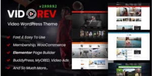VidoRev Video WordPress Theme 2.9.9.9.9.9破解版主题