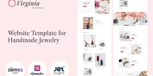 Virginia Website Template for Handmade Jewelry with Elementor Builder WordPress Theme 1.1.0破解版主题