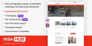 VisaHub Immigration Consulting WordPress Theme 1.2.2破解版主题
