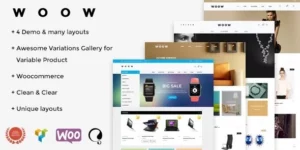 WOOW Responsive WooCommerce Theme 1.2.3破解版主题