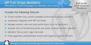 WP Full Stripe Members Add-on for WP Full Stripe 1.9.2破解版插件