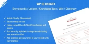 WP Glossary Encyclopedia / Lexicon / Knowledge Base / Wiki / Dictionary 2.6破解版插件