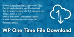 WP One Time File Download Unique Link Generator WordPress Plugin 2.6.4破解版插件