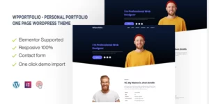 WPportfolio Personal Portfolio One page WordPress Theme 1.0.0破解版主题