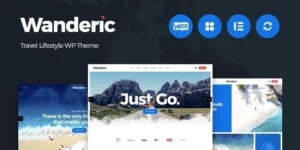 Wanderic Travel Blog Lifestyle WordPress Theme 1.0破解版主题