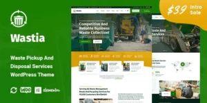 Wastia Waste Pickup And Disposal Services WordPress Theme 1.0.0破解版主题