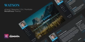 Watson Resume WordPress Theme 1.4.0破解版主题