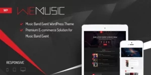 WeMusic Music Band Event WordPress Theme 1.8.0破解版主题