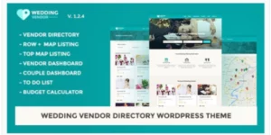 Wedding Vendor Directory Listing WordPress Theme 1.2.4破解版主题