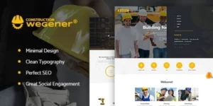 Wegener | Construction Business Engineering Building WordPress Theme 2.0破解版主题