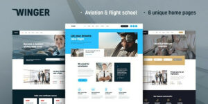 Winger Aviation Flight School WordPress Theme 1.0.8破解版主题