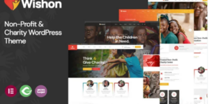 Wishon Non-Profit Charity WordPress theme 1.0破解版主题