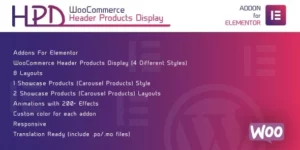 WooCommerce Header Products Display for Elementor WordPress Plugin 1.0破解版插件